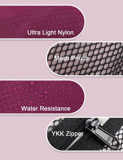Travel Small Toiletry Bag for Men Nylon Dopp Kit Medicine Bag Travel Organizer Pouch Shave Kits for Teens Toiletry Essentials Bathroom Compact Purple 9.8 * 4.3 * 3.3 Inches