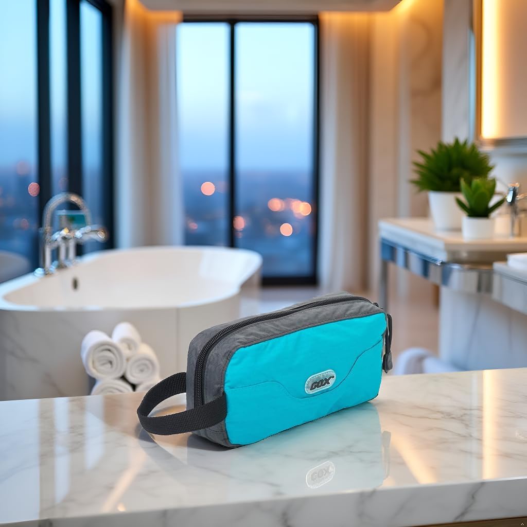Travel Small Toiletry Bag for Men Nylon Dopp Kit Medicine Bag Travel Organizer Pouch Shave Kits for Teens Toiletry Essentials Bathroom Compact Purple 9.8 * 4.3 * 3.3 Inches