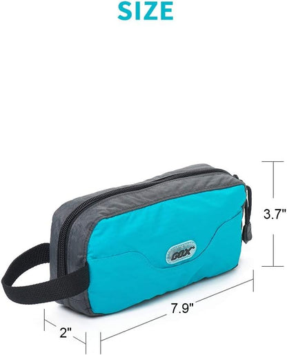 Travel Small Toiletry Bag for Men Nylon Dopp Kit Medicine Bag Travel Organizer Pouch Shave Kits for Teens Toiletry Essentials Bathroom Compact Purple 9.8 * 4.3 * 3.3 Inches