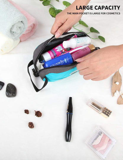 Travel Small Toiletry Bag for Men Nylon Dopp Kit Medicine Bag Travel Organizer Pouch Shave Kits for Teens Toiletry Essentials Bathroom Compact Purple 9.8 * 4.3 * 3.3 Inches