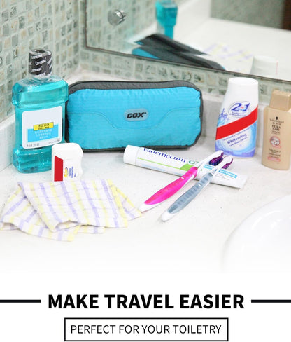 Travel Small Toiletry Bag for Men Nylon Dopp Kit Medicine Bag Travel Organizer Pouch Shave Kits for Teens Toiletry Essentials Bathroom Compact Purple 9.8 * 4.3 * 3.3 Inches