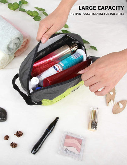 Travel Small Toiletry Bag for Men Nylon Dopp Kit Medicine Bag Travel Organizer Pouch Shave Kits for Teens Toiletry Essentials Bathroom Compact Purple 9.8 * 4.3 * 3.3 Inches