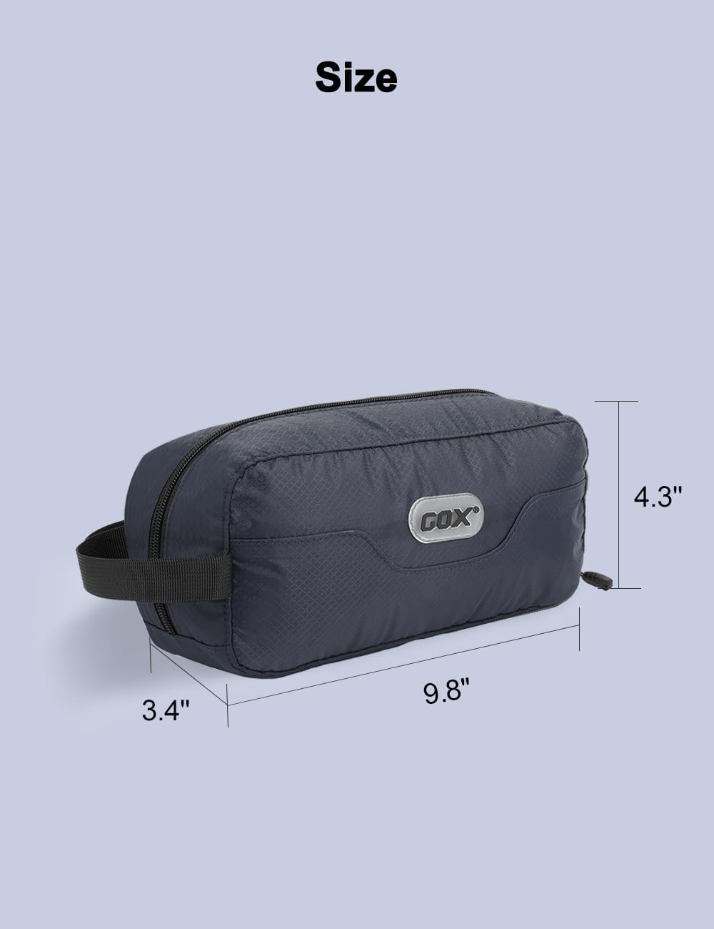 Travel Small Toiletry Bag for Men Nylon Dopp Kit Medicine Bag Travel Organizer Pouch Shave Kits for Teens Toiletry Essentials Bathroom Compact Purple 9.8 * 4.3 * 3.3 Inches