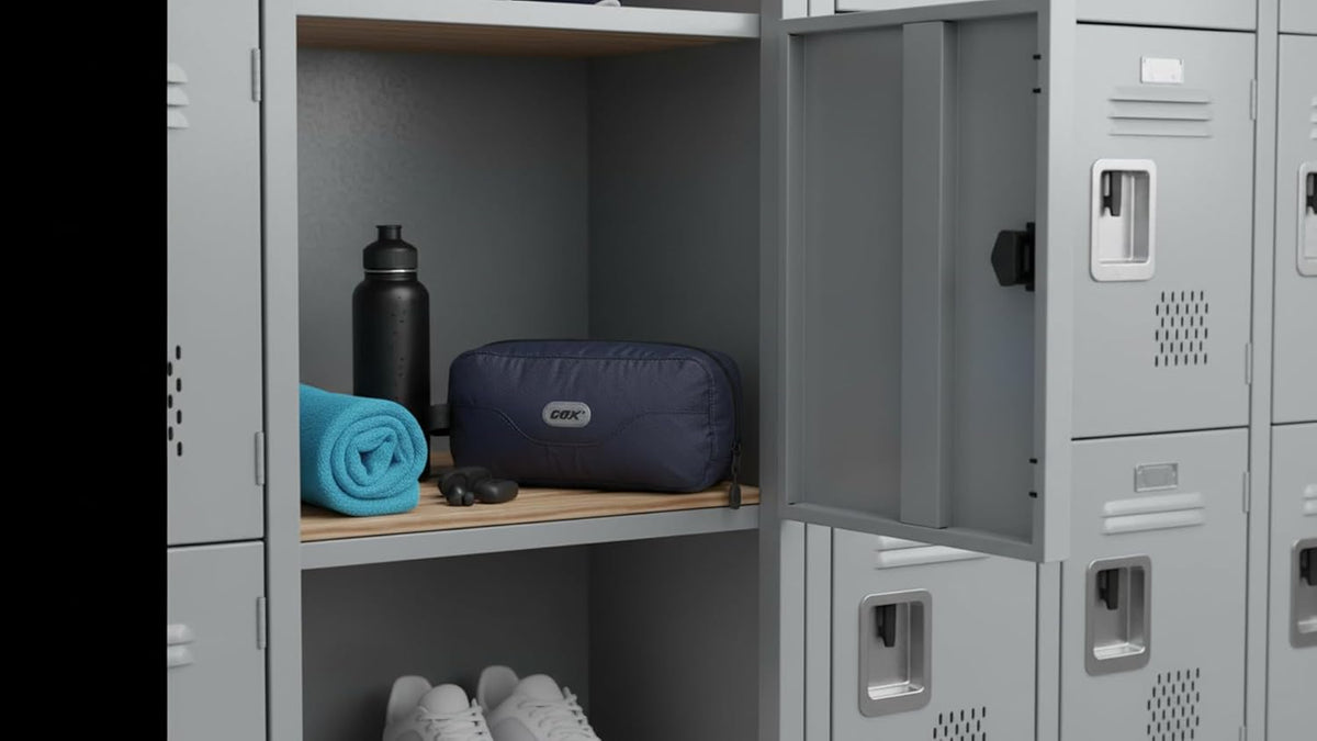 Travel Small Toiletry Bag for Men Nylon Dopp Kit Medicine Bag Travel Organizer Pouch Shave Kits for Teens Toiletry Essentials Bathroom Compact Purple 9.8 * 4.3 * 3.3 Inches