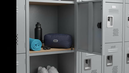 Travel Small Toiletry Bag for Men Nylon Dopp Kit Medicine Bag Travel Organizer Pouch Shave Kits for Teens Toiletry Essentials Bathroom Compact Purple 9.8 * 4.3 * 3.3 Inches
