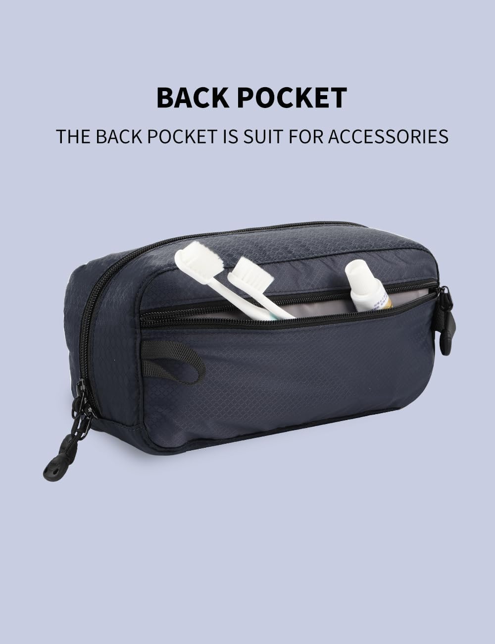 Travel Small Toiletry Bag for Men Nylon Dopp Kit Medicine Bag Travel Organizer Pouch Shave Kits for Teens Toiletry Essentials Bathroom Compact Purple 9.8 * 4.3 * 3.3 Inches