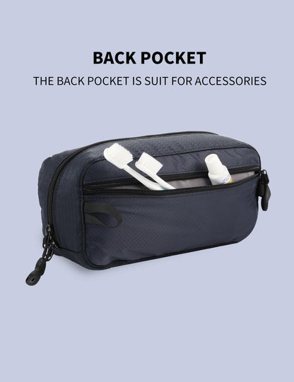 Travel Small Toiletry Bag for Men Nylon Dopp Kit Medicine Bag Travel Organizer Pouch Shave Kits for Teens Toiletry Essentials Bathroom Compact Purple 9.8 * 4.3 * 3.3 Inches