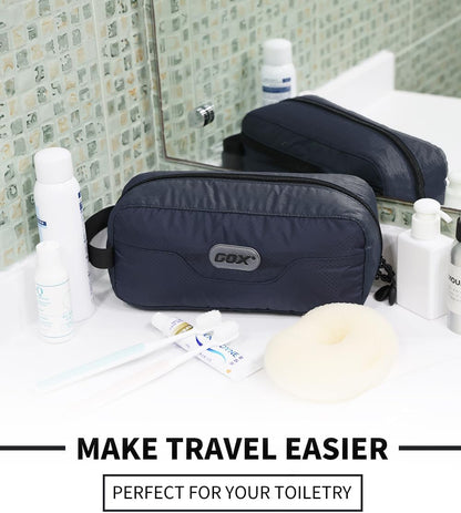 Travel Small Toiletry Bag for Men Nylon Dopp Kit Medicine Bag Travel Organizer Pouch Shave Kits for Teens Toiletry Essentials Bathroom Compact Purple 9.8 * 4.3 * 3.3 Inches
