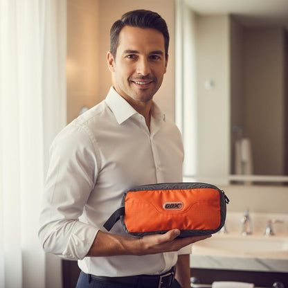 Travel Small Toiletry Bag for Men Nylon Dopp Kit Medicine Bag Travel Organizer Pouch Shave Kits for Teens Toiletry Essentials Bathroom Compact Purple 9.8 * 4.3 * 3.3 Inches