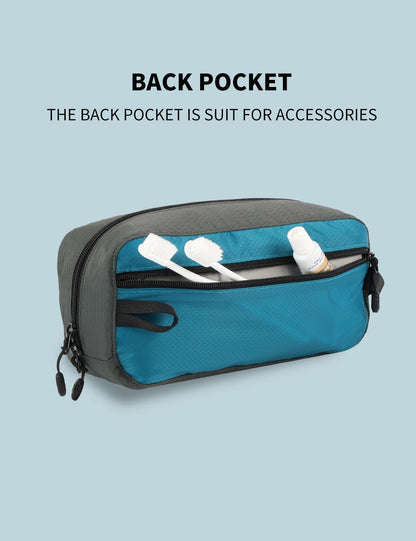 Travel Small Toiletry Bag for Men Nylon Dopp Kit Medicine Bag Travel Organizer Pouch Shave Kits for Teens Toiletry Essentials Bathroom Compact Purple 9.8 * 4.3 * 3.3 Inches