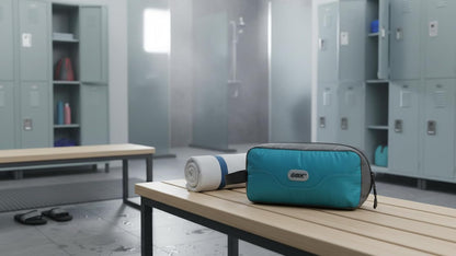 Travel Small Toiletry Bag for Men Nylon Dopp Kit Medicine Bag Travel Organizer Pouch Shave Kits for Teens Toiletry Essentials Bathroom Compact Purple 9.8 * 4.3 * 3.3 Inches