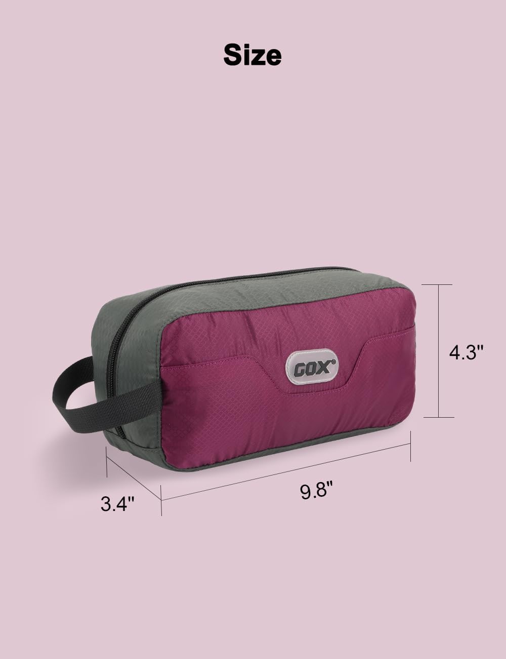 Travel Small Toiletry Bag for Men Nylon Dopp Kit Medicine Bag Travel Organizer Pouch Shave Kits for Teens Toiletry Essentials Bathroom Compact Purple 9.8 * 4.3 * 3.3 Inches