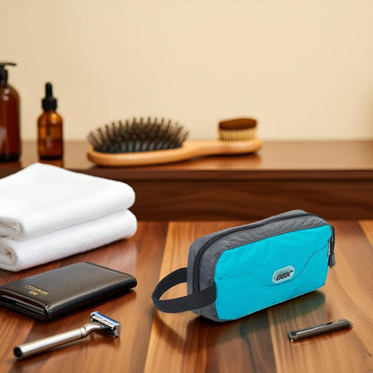 Travel Small Toiletry Bag for Men Nylon Dopp Kit Medicine Bag Travel Organizer Pouch Shave Kits for Teens Toiletry Essentials Bathroom Compact Purple 9.8 * 4.3 * 3.3 Inches