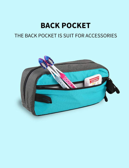 Travel Small Toiletry Bag for Men Nylon Dopp Kit Medicine Bag Travel Organizer Pouch Shave Kits for Teens Toiletry Essentials Bathroom Compact Purple 9.8 * 4.3 * 3.3 Inches