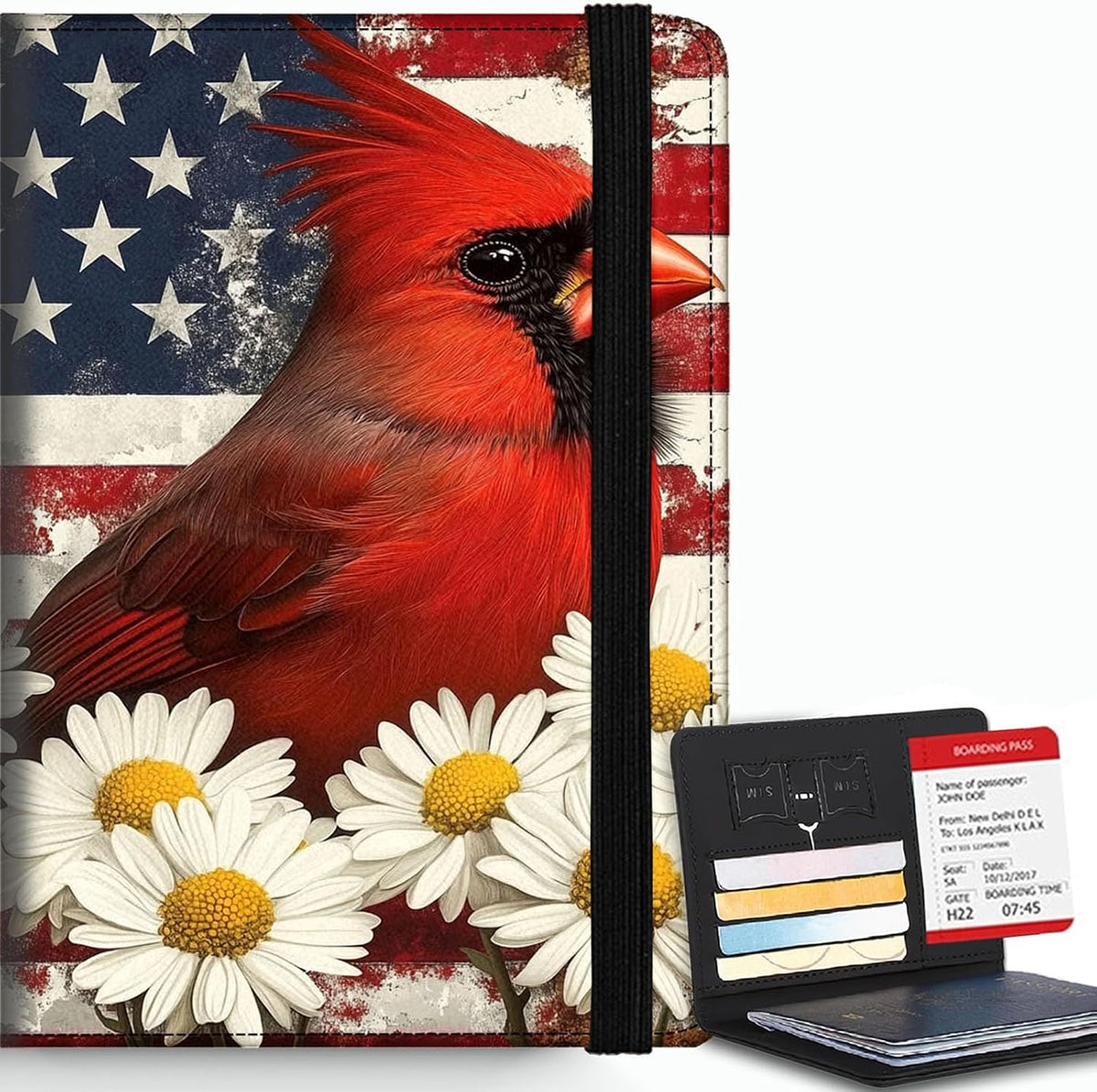 Passport Cover,RFID Blocking,Large Capacity Multi-Slot Travel Passport Wallet for Men & Women - Dark Raven - Colors B