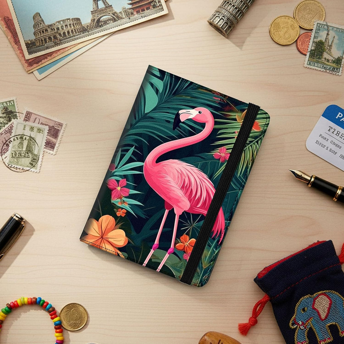 Passport Cover,RFID Blocking,Large Capacity Multi-Slot Travel Passport Wallet for Men & Women - Dark Raven - Colors B