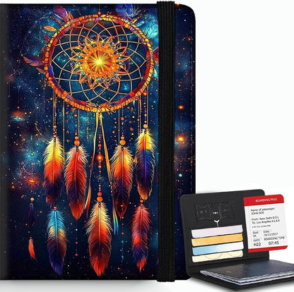 Passport Cover,RFID Blocking,Large Capacity Multi-Slot Travel Passport Wallet for Men & Women - Dark Raven - Colors B