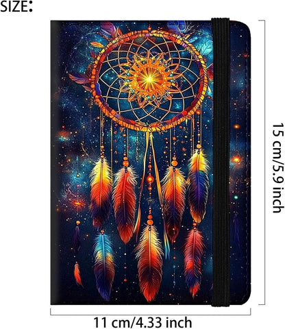 Passport Cover,RFID Blocking,Large Capacity Multi-Slot Travel Passport Wallet for Men & Women - Dark Raven - Colors B