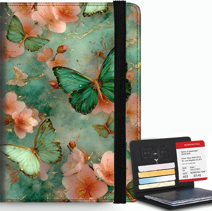 Passport Cover,RFID Blocking,Large Capacity Multi-Slot Travel Passport Wallet for Men & Women - Dark Raven - Colors B