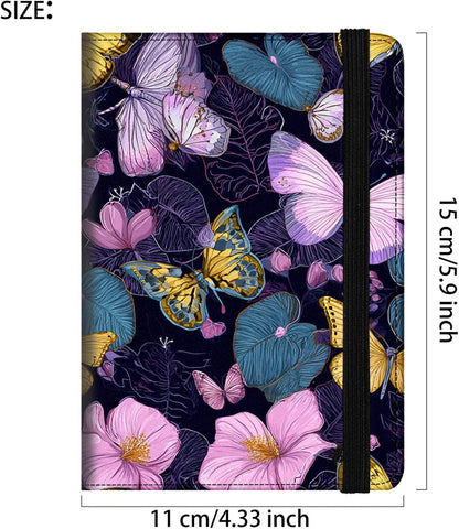 Passport Cover,RFID Blocking,Large Capacity Multi-Slot Travel Passport Wallet for Men & Women - Dark Raven - Colors B