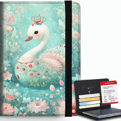 Passport Cover,RFID Blocking,Large Capacity Multi-Slot Travel Passport Wallet for Men & Women - Dark Raven - Colors B