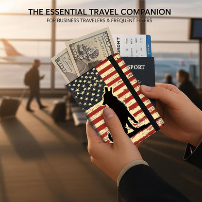 Passport Cover,RFID Blocking,Large Capacity Multi-Slot Travel Passport Wallet for Men & Women - Dark Raven - Colors B
