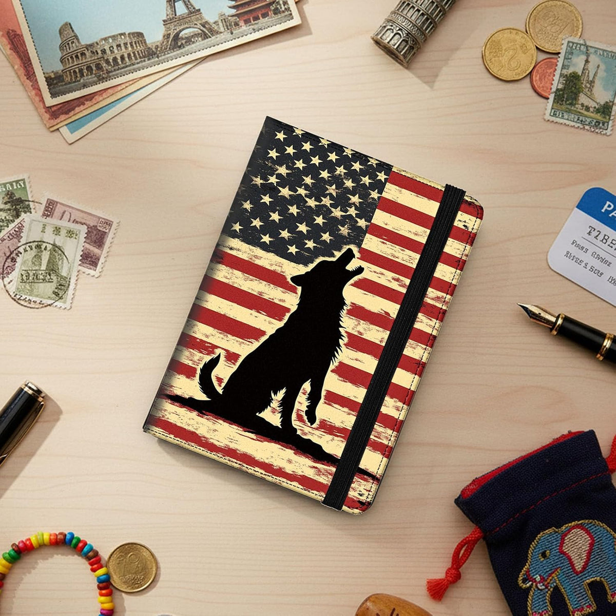 Passport Cover,RFID Blocking,Large Capacity Multi-Slot Travel Passport Wallet for Men & Women - Dark Raven - Colors B