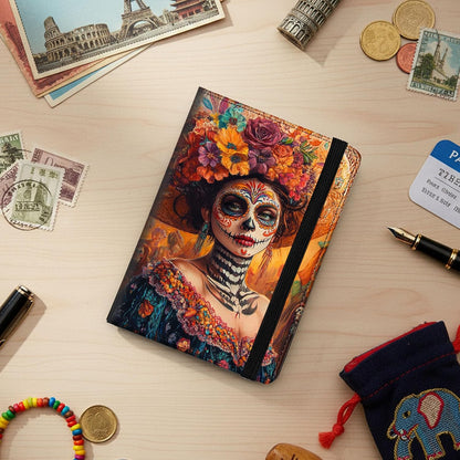 Passport Cover,RFID Blocking,Large Capacity Multi-Slot Travel Passport Wallet for Men & Women - Dark Raven - Colors B