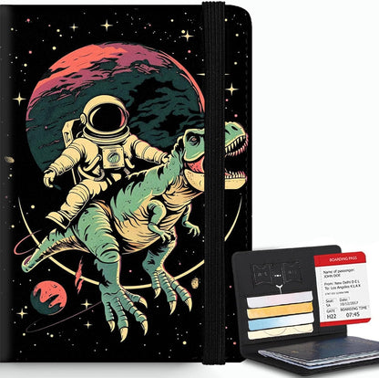 Passport Cover,RFID Blocking,Large Capacity Multi-Slot Travel Passport Wallet for Men & Women - Dark Raven - Colors B