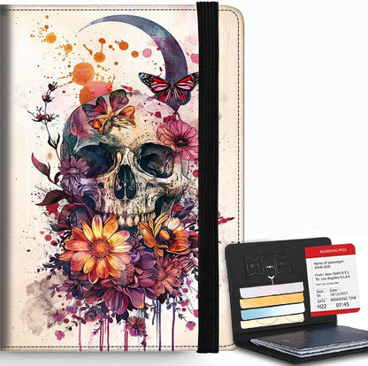 Passport Cover,RFID Blocking,Large Capacity Multi-Slot Travel Passport Wallet for Men & Women - Dark Raven - Colors B