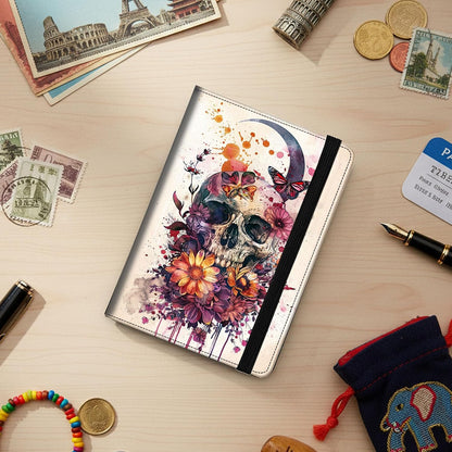Passport Cover,RFID Blocking,Large Capacity Multi-Slot Travel Passport Wallet for Men & Women - Dark Raven - Colors B
