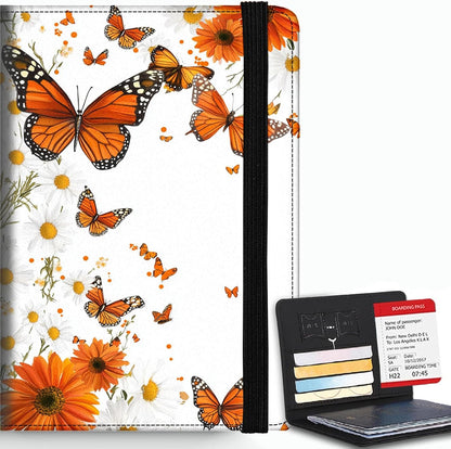 Passport Cover,RFID Blocking,Large Capacity Multi-Slot Travel Passport Wallet for Men & Women - Dark Raven - Colors B