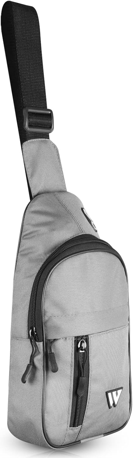 Sling Bag for Women Travel Bag Hiking Backpack for Men Crossbody Bag One Strap Lightweight Shoulder Small Rucksack (Grey)