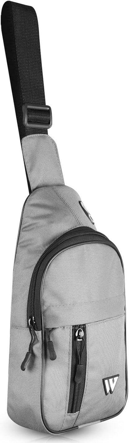 Sling Bag for Women Travel Bag Hiking Backpack for Men Crossbody Bag One Strap Lightweight Shoulder Small Rucksack (Grey)