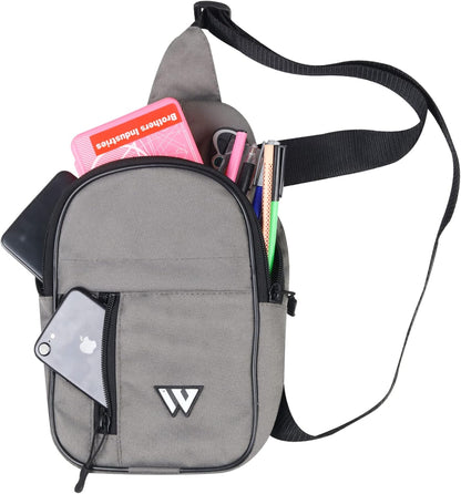 Sling Bag for Women Travel Bag Hiking Backpack for Men Crossbody Bag One Strap Lightweight Shoulder Small Rucksack (Grey)