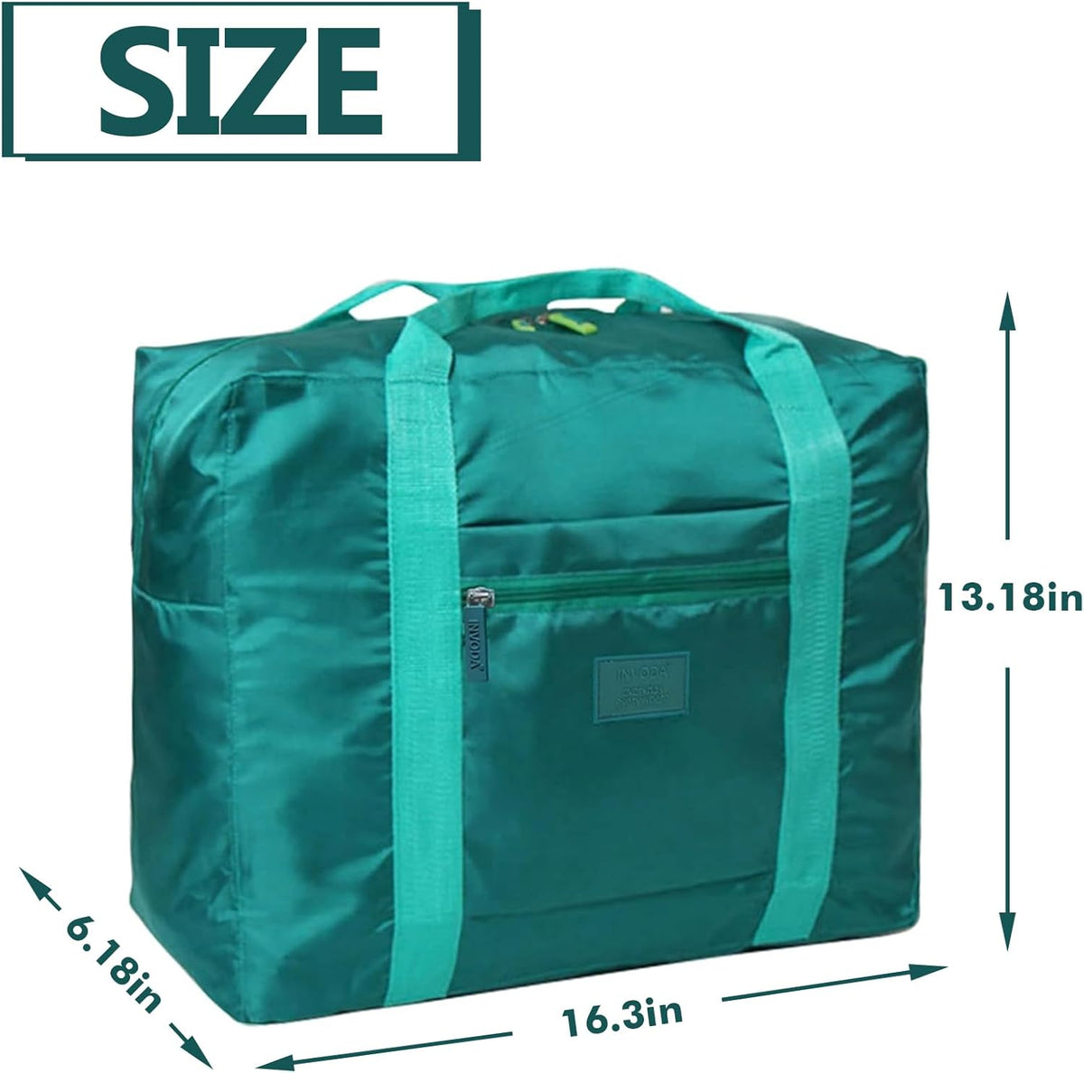 Travel Duffel Bag Lightweight Foldable Travel Bag for Women and Men Waterproof Tote Carry On Luggage Weekender Overnight Bag (Green)