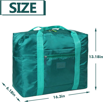 Travel Duffel Bag Lightweight Foldable Travel Bag for Women and Men Waterproof Tote Carry On Luggage Weekender Overnight Bag (Green)