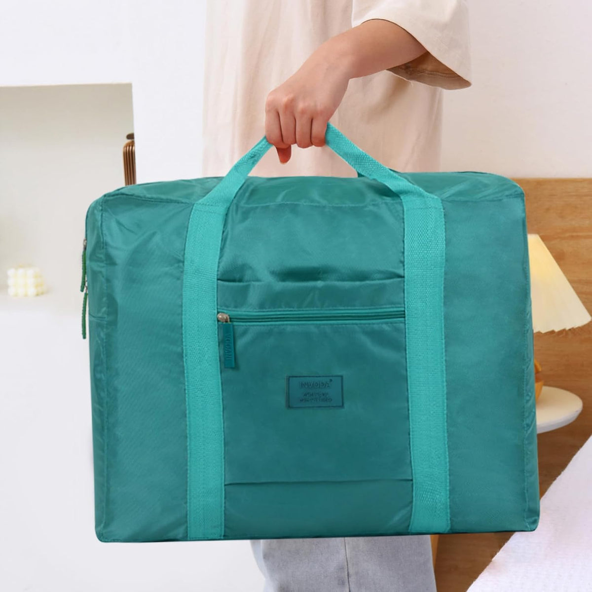 Travel Duffel Bag Lightweight Foldable Travel Bag for Women and Men Waterproof Tote Carry On Luggage Weekender Overnight Bag (Green)