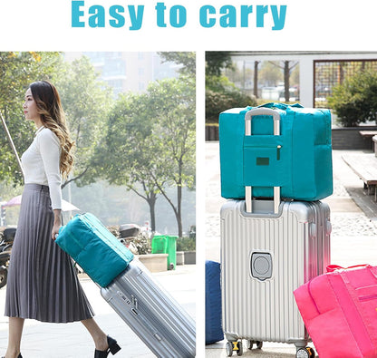 Travel Duffel Bag Lightweight Foldable Travel Bag for Women and Men Waterproof Tote Carry On Luggage Weekender Overnight Bag (Green)