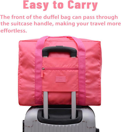 Travel Duffel Bag Lightweight Foldable Travel Bag for Women and Men Waterproof Tote Carry On Luggage Weekender Overnight Bag (Green)