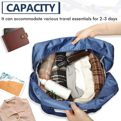 Travel Duffel Bag Lightweight Foldable Travel Bag for Women and Men Waterproof Tote Carry On Luggage Weekender Overnight Bag (Green)