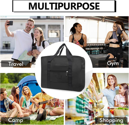 Travel Duffel Bag Lightweight Foldable Travel Bag for Women and Men Waterproof Tote Carry On Luggage Weekender Overnight Bag (Green)