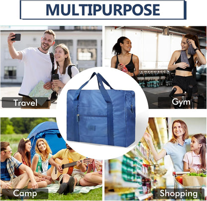 Travel Duffel Bag Lightweight Foldable Travel Bag for Women and Men Waterproof Tote Carry On Luggage Weekender Overnight Bag (Green)