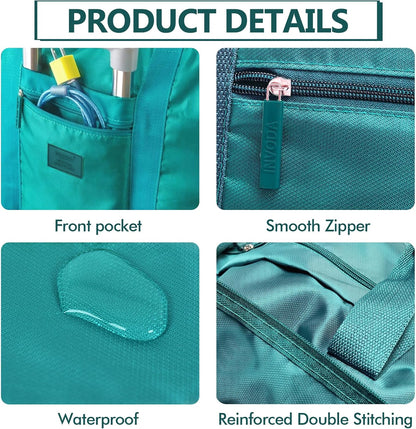 Travel Duffel Bag Lightweight Foldable Travel Bag for Women and Men Waterproof Tote Carry On Luggage Weekender Overnight Bag (Green)