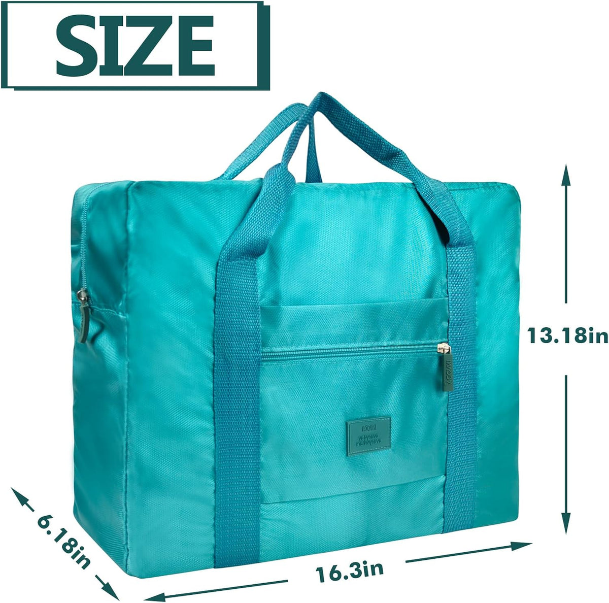 Travel Duffel Bag Lightweight Foldable Travel Bag for Women and Men Waterproof Tote Carry On Luggage Weekender Overnight Bag (Green)