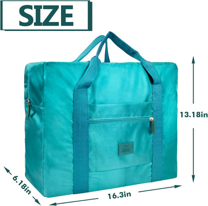 Travel Duffel Bag Lightweight Foldable Travel Bag for Women and Men Waterproof Tote Carry On Luggage Weekender Overnight Bag (Green)