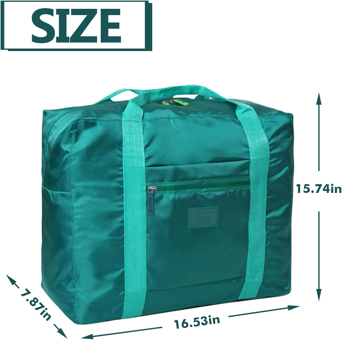 Travel Duffel Bag Lightweight Foldable Travel Bag for Women and Men Waterproof Tote Carry On Luggage Weekender Overnight Bag (Green)