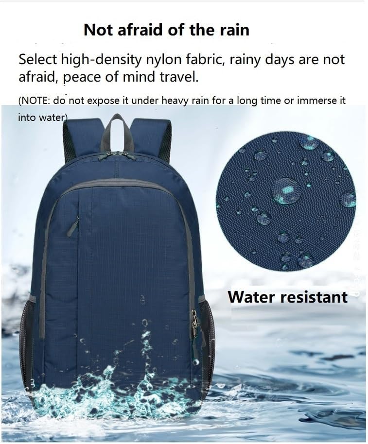 Ultra Lightweight-Packable-Hiking-Backpack Foldable Travel Camping Daypack Casual Outdoor Water-resistant 25L Backpacks (Lake Blue)