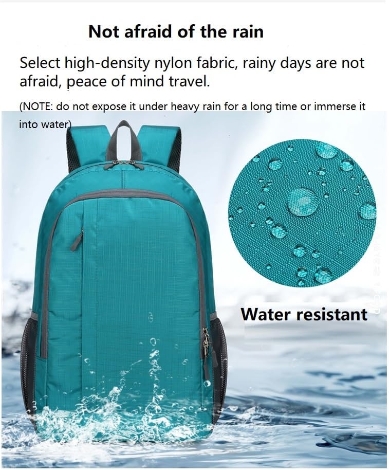 Ultra Lightweight-Packable-Hiking-Backpack Foldable Travel Camping Daypack Casual Outdoor Water-resistant 25L Backpacks (Lake Blue)