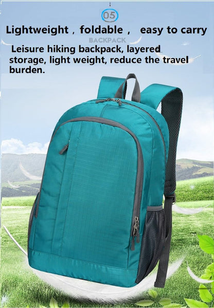 Ultra Lightweight-Packable-Hiking-Backpack Foldable Travel Camping Daypack Casual Outdoor Water-resistant 25L Backpacks (Lake Blue)